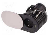 Plug socket strip: furniture; furniture socket; IP20; 16A; 3680W ORNO