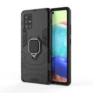 Ring Armor Case Kickstand Tough Rugged Cover for Samsung Galaxy A71 5G black, Hurtel