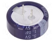 Supercapacitor; THT; 1.5F; 5.5VDC; ±20%; Ø20.5x7.6mm; -25÷70°C BIGCAP