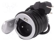 Plug socket strip: furniture; furniture socket; IP20; 16A; 3680W ORNO