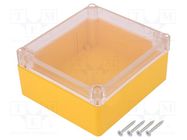 Enclosure: multipurpose; X: 115mm; Y: 125mm; Z: 58mm; ABS; yellow KRADEX