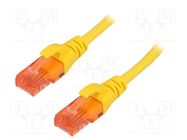 Patch cord; U/UTP; 6; stranded; CCA; PVC; yellow; 0.5m; 26AWG DIGITUS