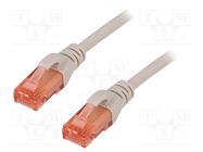 Patch cord; U/UTP; 6; stranded; Cu; LSZH; grey; 10m; 26AWG DIGITUS