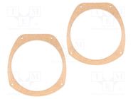 Spacer ring; MDF; 165mm; Land Rover; impregnated,varnished; 2pcs. 4CARMEDIA