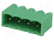 Pluggable terminal block; 5mm; ways: 4; straight; socket; male 