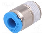 Push-in fitting; threaded,straight; -0.95÷6bar; Thread: R 1/8" 