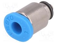 Push-in fitting; threaded,straight; -0.95÷6bar; Thread: M3 