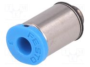 Push-in fitting; threaded,straight; -0.95÷6bar; Thread: M5 