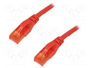 Patch cord; U/UTP; 6; stranded; CCA; PVC; red; 3m; 26AWG DIGITUS