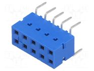 Connector: PCB to PCB; socket; female; PIN: 10; Dubox®; 2A; straight AMPHENOL COMMUNICATIONS SOLUTIONS