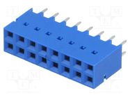 Connector: PCB to PCB; socket; female; Dubox®; 2.54mm; PIN: 16; THT AMPHENOL COMMUNICATIONS SOLUTIONS