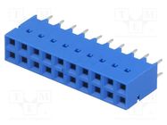 Connector: PCB to PCB; socket; female; Dubox®; 2.54mm; PIN: 20; THT AMPHENOL COMMUNICATIONS SOLUTIONS