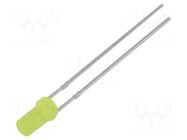 LED; 3mm; yellow; 68÷100mcd; 140°; Front: flat; 1.8÷2.6VDC OPTOSUPPLY