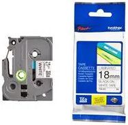 TAPE, BLACK ON WHITE, 18MM W, 8M L
