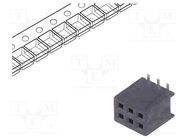 Connector: pin strips; socket; Minitek127®; female; PIN: 6; 1.27mm Amphenol Communications Solutions