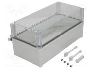 Enclosure: multipurpose; X: 188mm; Y: 378mm; Z: 180mm; with hinges FIBOX