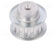 Belt pulley; T5; W: 10mm; whell width: 21mm; Ø: 23.05mm; aluminium OPTIBELT