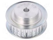 Belt pulley; T5; W: 10mm; whell width: 21mm; Ø: 39mm; aluminium; ZRS OPTIBELT