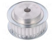 Belt pulley; AT5; W: 16mm; whell width: 27mm; Ø: 46.55mm; aluminium OPTIBELT