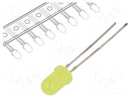 LED; yellow; 5mm; 15÷20mcd; 30°; Front: convex; 1.8÷2.4VDC OPTOSUPPLY