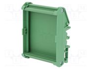 Enclosure: enclosure base; Y: 100mm; X: 60mm; Z: 37.3mm; green DEGSON ELECTRONICS