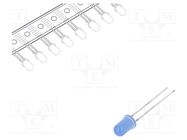 LED; 5mm; blue; 330mcd; 40°; Front: convex; 2.9÷3.6V; No.of term: 2 OPTOSUPPLY