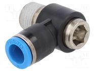 Push-in fitting; threaded,angled 90°; -0.95÷6bar; Thread: R 1/4" FESTO