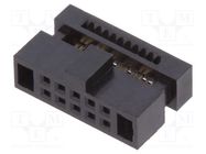 Connector: pin strips; plug; Minitek127®; female; PIN: 10; straight AMPHENOL COMMUNICATIONS SOLUTIONS