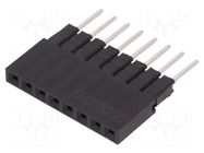 Connector: pin strips; socket; female; PIN: 8; straight; 3A; THT CONNFLY