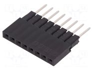 Connector: pin strips; socket; female; PIN: 8; THT; straight; 3A CONNFLY