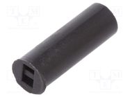 Spacer sleeve; LED; ØLED: 5mm; L: 15mm; black; UL94V-2 OPTOSUPPLY