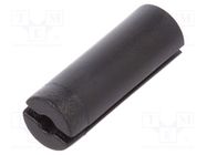 Spacer sleeve; LED; ØLED: 5mm; L: 17mm; black; UL94V-2 OPTOSUPPLY