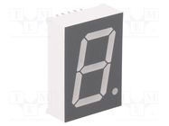 Display: LED; 7-segment; 25.4mm; 1"; No.char: 1; red; 30÷60mcd; anode FORYARD