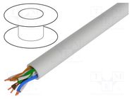 Wire; U/UTP,UNITRONIC® LAN 200; 4x2x24AWG; 5e; wire; Cu; PVC; grey LAPP