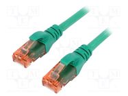 Patch cord; U/UTP; 6; stranded; Cu; LSZH; green; 3m; 26AWG DIGITUS