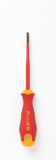 Insulated Slotted Screwdriver 5/32x4 in, 4 mm x 100 mm, 1,000 V, Fluke