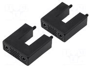 Handle for 1U front panel; 180; holder x2,hole plugs,screw x4 RETEX