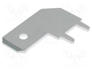 Terminal: flat; 6.3mm; 0.8mm; male; THT; brass; tinned; angled 90° VOGT