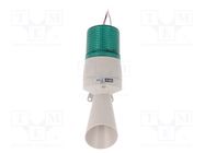 Signaller: lighting-sound; 24VDC; LED; green; IP54; Ø86x233mm QLIGHT