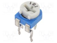 Potentiometer: mounting; single turn,horizontal; 100Ω; 100mW SR PASSIVES