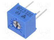 Potentiometer: mounting; single turn,horizontal; 500Ω; 500mW VISHAY