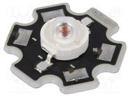 Power LED; STAR; red; 130°; 700mA; 613.5÷631nm; Pmax: 3W; 2÷3.25VDC ProLight Opto