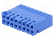 Connector: wire-board; plug; female; Dubox®; 2.54mm; PIN: 16; blue AMPHENOL COMMUNICATIONS SOLUTIONS