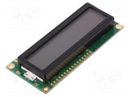 Display: LCD; alphanumeric; STN Positive; 16x2; 80x36x12.7mm; LED POWERTIP