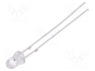 LED; 3mm; blue; 4200÷5500mcd; 30°; Front: convex; 2.9÷3.6V 