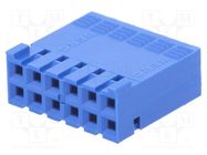 Connector: wire-board; plug; female; Dubox®; 2.54mm; PIN: 12; blue AMPHENOL COMMUNICATIONS SOLUTIONS