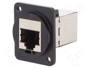 Coupler; FT; PIN: 8; Cat: 6a; shielded; 8p8c; RJ45 socket,both sides CLIFF