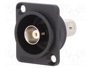 Coupler; BNC socket,both sides; 50Ω; black; Mat: plastic; FT CLIFF