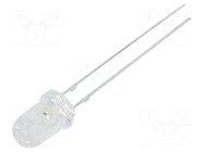 LED; bluish green; 3mm; 8400÷10000mcd; 30°; Front: convex OPTOSUPPLY