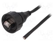 Cable; Buccaneer Ethernet; wires,RJ45 plug; 5m; IP68; -25÷75°C BULGIN